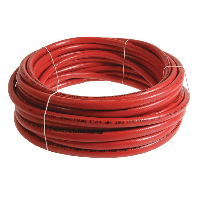 CONTINENTAL PLR05030-100 Air Hose,1/2" ID x 100 ft.,Red