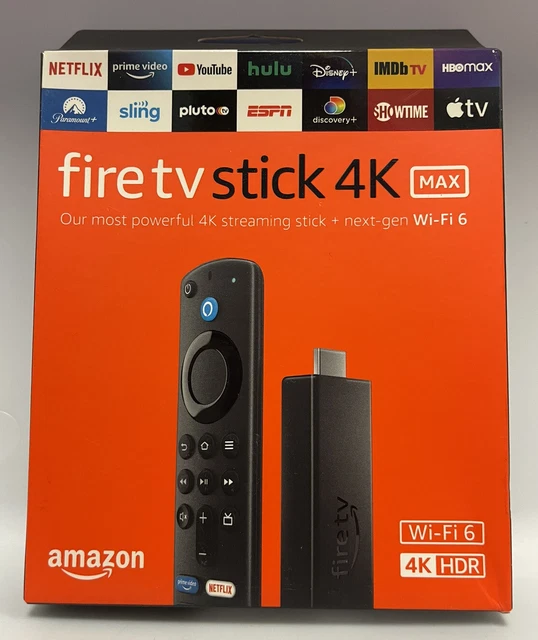 AMAZON FIRE TV Stick 4K MAX Streaming device WiFi6 Alexa Voice Remote