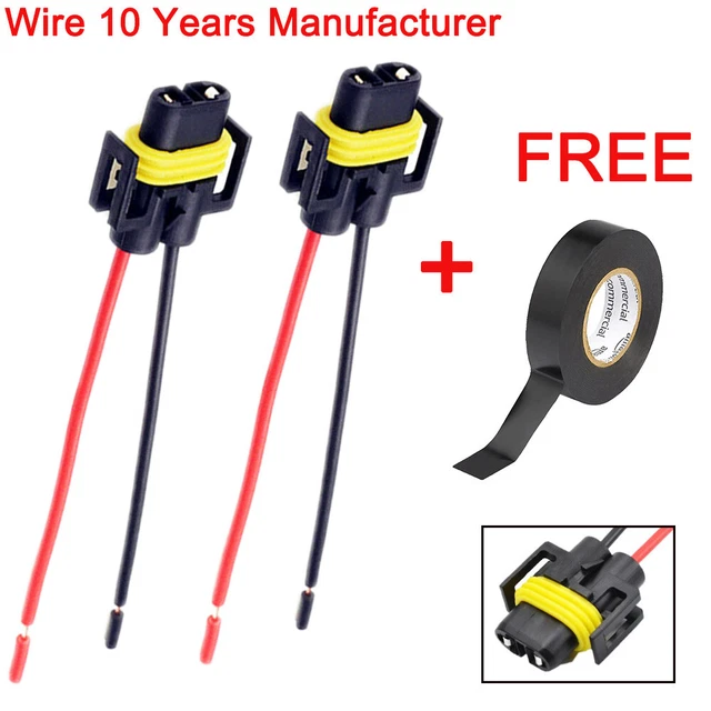 H11 Wire Pigtail Female S Harness For Head Light Low Beam Socket Connector Plug