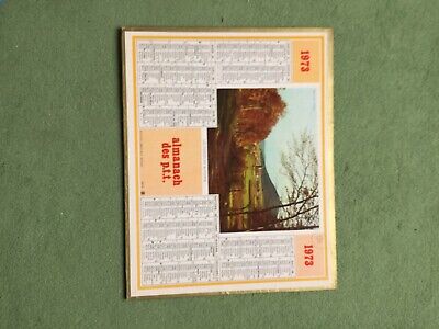 CALENDRIER ALMANACH PTT 1973  oberthur concours peche  dep 17 charente maritime 