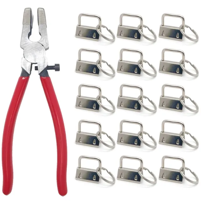 51 Sets Key Fob Hardware With 1pcs Key Fob Pliersglass Running Pliers Tools With