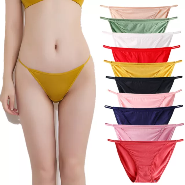 3 5 10 Pcs Lot Women's Sexy Cotton String Bikini Briefs Panties Underwear,S  M