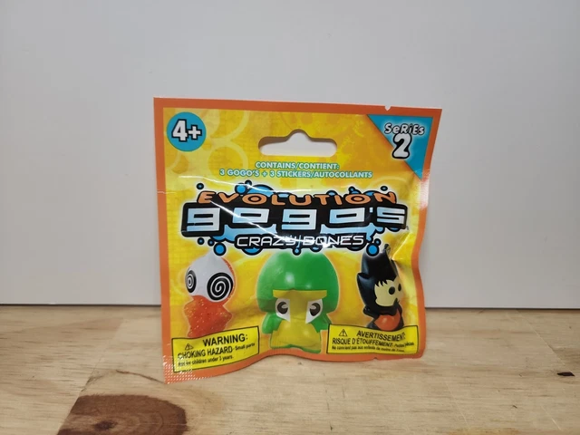 Gogo's Crazy Bones -Series 2 EVOLUTION - BLIND BAG (3 Random Gogos & 3 Stickers)