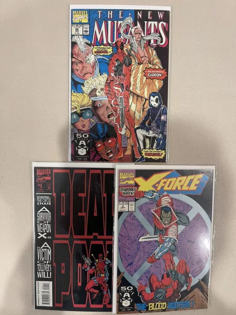 Deadpool 1st App Key Issue Lot New Mutants 98 X-Force 2 Deadpool 1