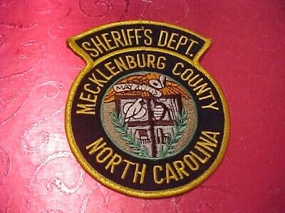 Mecklenburg North Carolina Police Patch Shoulder Size Used