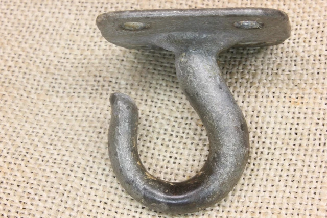 Old Plant Wall Hook Porch Ceiling Barn Hanger Vintage Galvanized Iron 2 X 2” 2