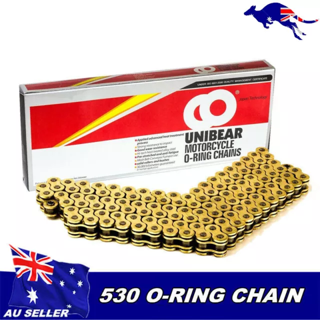 530-O-120 links O ring Gold Motorcycle Drive Chain Honda Yamaha Suzuki Kawasaki