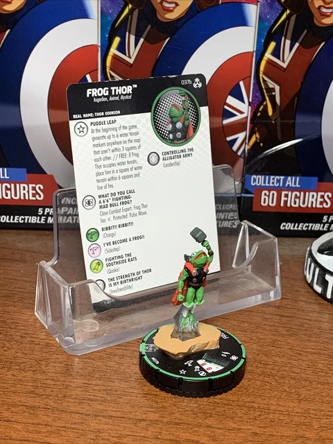 Heroclix Avengers War of the Realms set Frog Thor 037b Prime figure with card