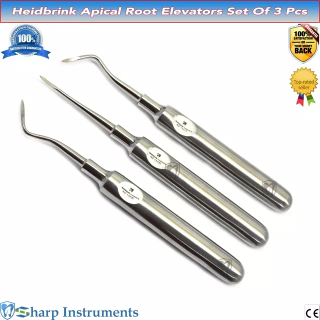 Dental Root Elevators Oral Surgery PDL Luxating Root Picker Heidbrink Elevator