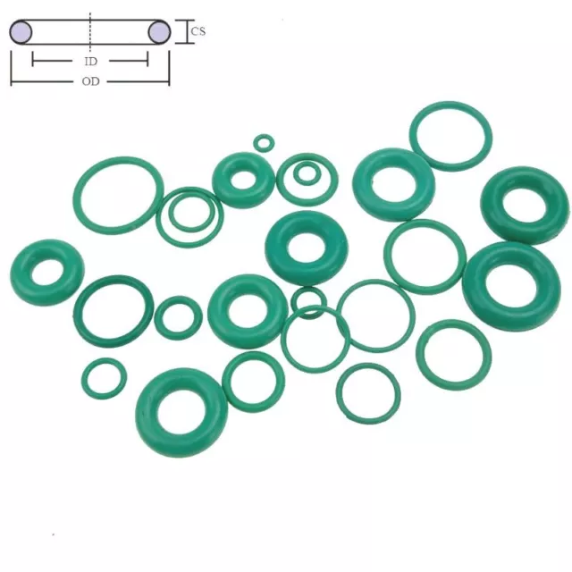 10 pcs Oil Resistant Green FKM Fluorine Rubber Sealing O Ring CS 3.1 mm