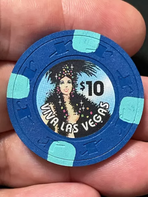 ((New)) $10 Viva Las Vegas Casino Chip Poker Chip Gambling Token