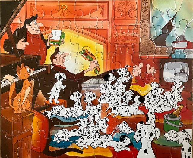 MB 60 PIECE jigsaw puzzle, Walt Disney's 101 Dalmatians. Large piece ...