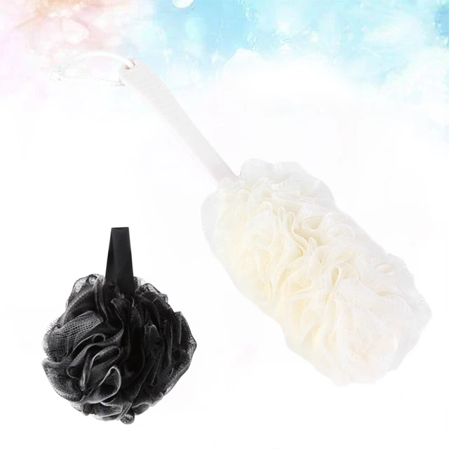 Badekugel Mit Langem Griff Pouf Aus Maschengewebe Für Die Dusche Puderquaste