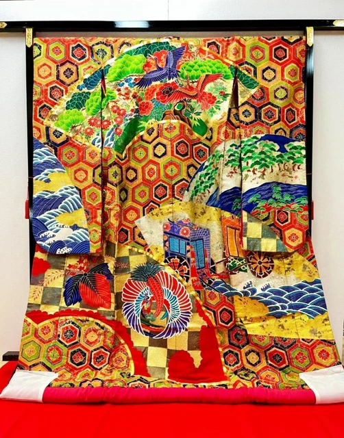Japanese Kimono Uchikake Wedding Pure Silk  japan 461