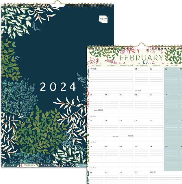 PERFECT YEAR A3 2024 Calendar. Family Calendar 2024 Runs Jan Dec'24