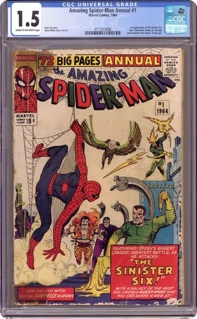 Amazing Spider-Man Annual #1 CGC 1.5 1964 4111573006 1st app. Sinister Six