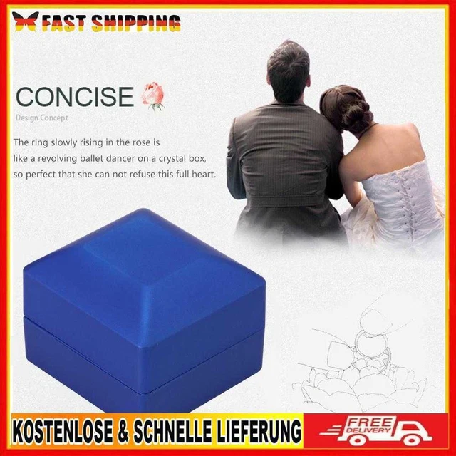 LED-beleuchtete Geschenkbox für Ohrringe, Ringe, Hochzeit, Verlobung, Schmucketu