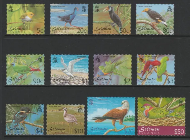 British Solomon Islands 2001 Birds set SG 976-987 Mnh.