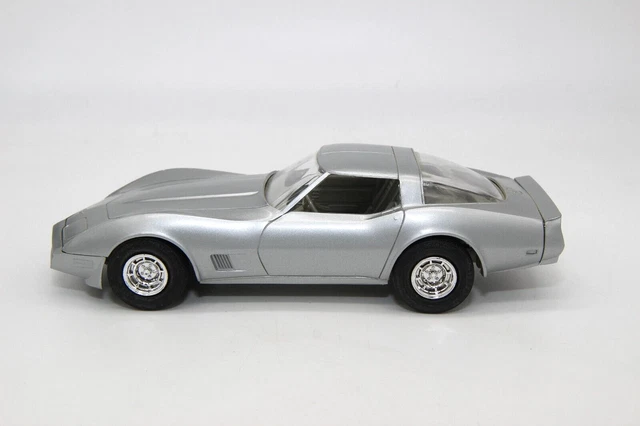 1981 Silver Chevrolet Corvette Plastic Dealer Promo Car W/ Box 81 Vette
