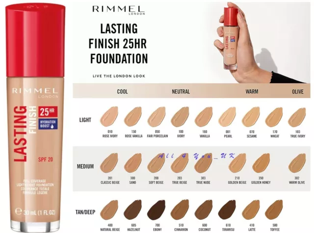 Rimmel Lasting Finish Foundation 25-Hour SPF 20 - 30ml