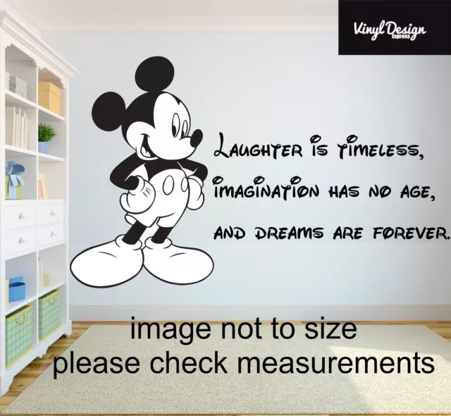 Disney topolino La risata è senza tempo citazione vinile adesivo da parete arte 2