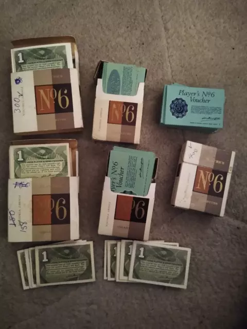 Quantity Of Vintage John Player Cigarette Vouchers In Used Packets