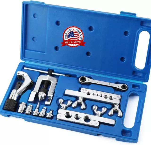 Herramienta De Llave Carraca Cortadora Tubos HVAC Para Abocinar Tubos 1/8" 3/4"