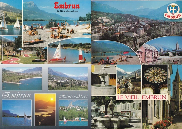 LOT 4 CARTES postales postcards 10x15cm EMBRUN HAUTES-ALPES 1 EUR 2,76 ...