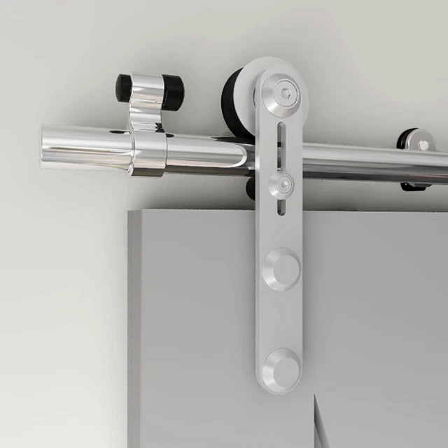 CCJH 4FT-14FT Stainless Steel Sliding Barn Door Hardware Closet Track Kit