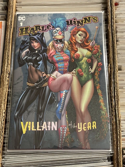 Harley Quinn Year Villain 1 B Catwoman Poison Ivy J Scott Campbell Raw Unsigned