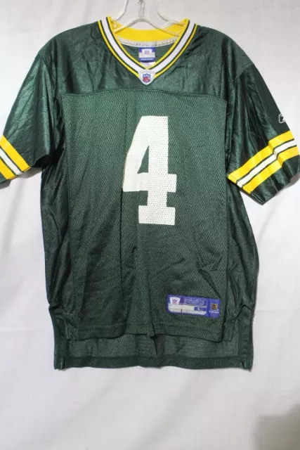 REEBOK Authentic ON FIELD Brett Favre #4 Green Bay Packers Jersey YL 14-16-B19