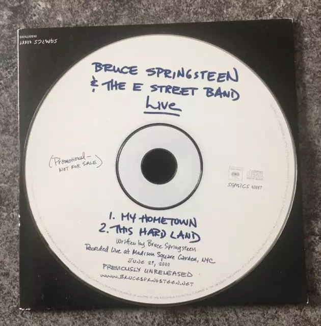 Bruce Springsteen - Live At Madison Square Garden - Two Track Promo  CDS  RARE