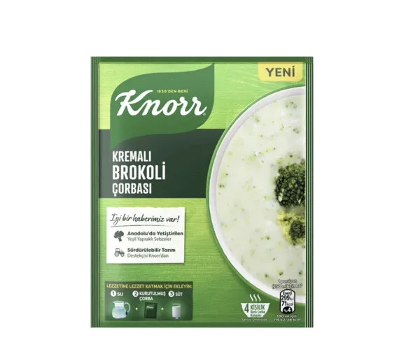 Zuppa pronta di Knorr confezione da 5 a 74g CREMA BROCCOLİ ZUPPA