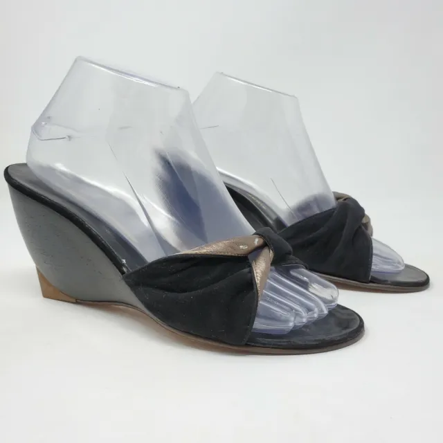 Robert Clergerie Paris Women's Twist Suede Open Wedge Sandals Size 8.5
