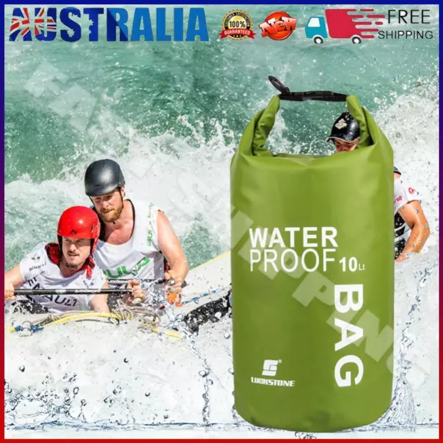 4Pcs Swimming Bag Waterproof Dry Sack Storage Trekking Boat Phone Pouch (Green)