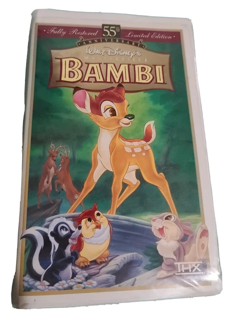 Walt Disneys Bambi VHS Movie. Fully restored 55th anniversary limited edition