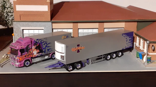Herpa 1/87 HO Camion Scania + Remorque Ristimaa Dragon – Modèle Réduit Occasion