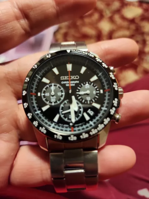 VINTAGE SEIKO CHRONOGRAPH mens watch with date 7182 6620 3 dial working  well $ - PicClick