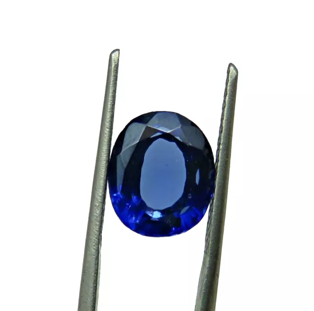 6.62 CT Labo Synthétique Royal Saphir Bleu Coupe Ovale Libre Gemme De Sri Lanka