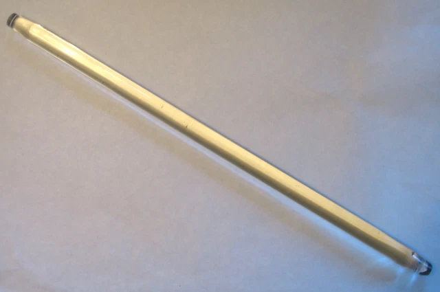 Old Antique Vintage 18" Clear Glass Towel Bar Rod Bathroom Kitchen - No Brackets