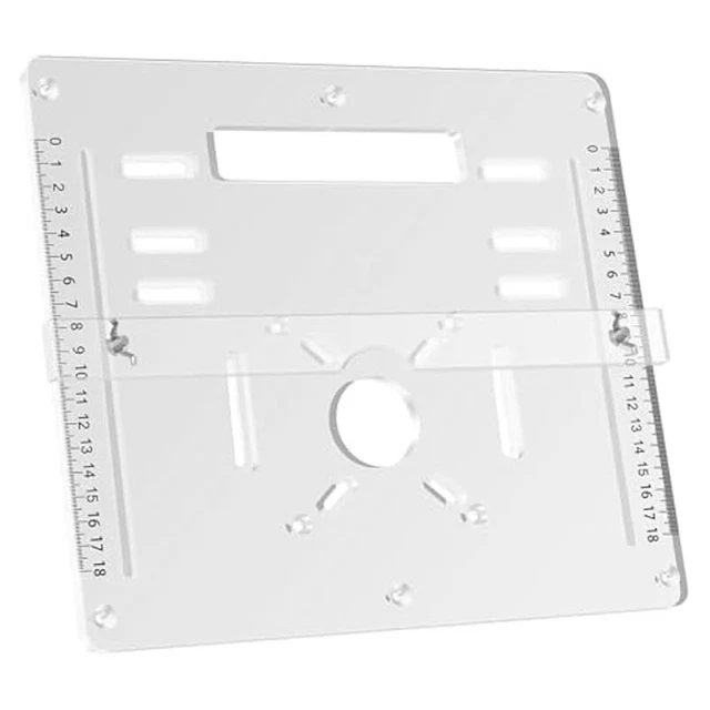 Router Ascensore Con 3 Piastre - Sollevatore Fresatrice Per Tavolo, Corsa 51mm