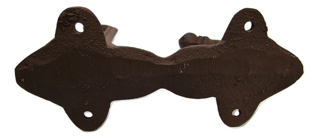 Lot of 6 New Rustic Large 9.5 x 4" Barn Farm Harness Tack Hooks Cast Iron Coat 5