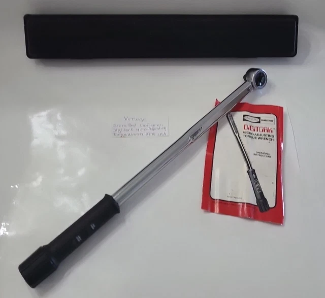 VINTAGE SEARS CRAFTSMAN Digitork MicroAdjusting Torque Wrench & Case