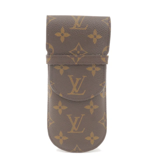 Auth Louis Vuitton Monogram etui a lunettes lavel Glasses Case M62970 Used