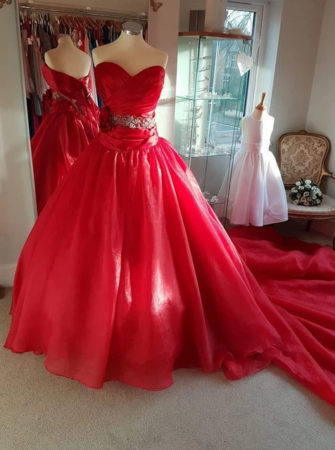 ALFRED ANGELO 250 disneys snow white red gown size 18 ex sample 240.00 -  PicClick UK