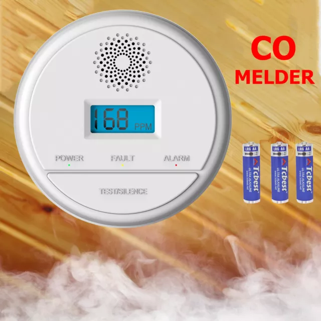 CO2 Messgerät Kohlenmonoxid Melder Gasmelder Warnmelder Kohlenmonoxidmelder DE