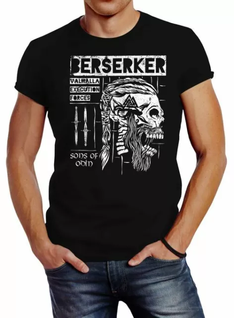 Neverless® Herren T-Shirt Valhalla Berserker Ragnar Lodbrok Sons of Odin
