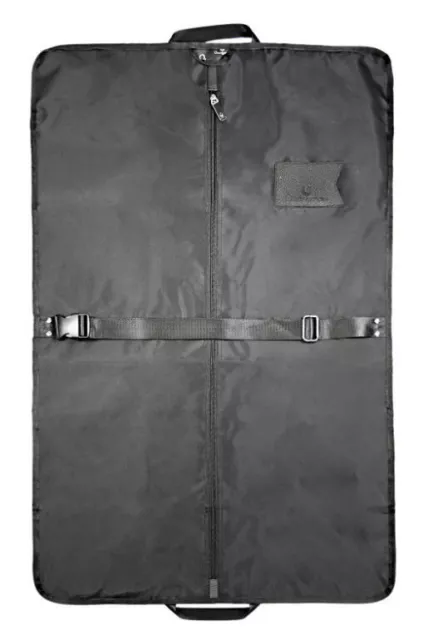 Ossington Garment Bag, Ballistic Nylon w/Leather elements, 39" x 23" Black
