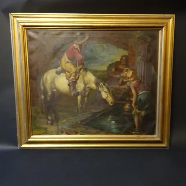 Mattia Traverso - Genova, 1885-1956 - Olio su tela - Scena di genere