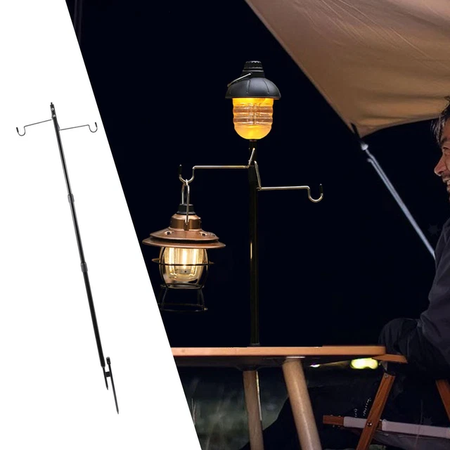 Support De Lampe De Camping Portable Pliable - Support Lanterne Polyvalent Pour Randonnée Et Pêche